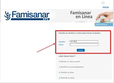 famisanar cafam en línea citas|Famisanar en Línea 【 Acceso a Servicios 】2024